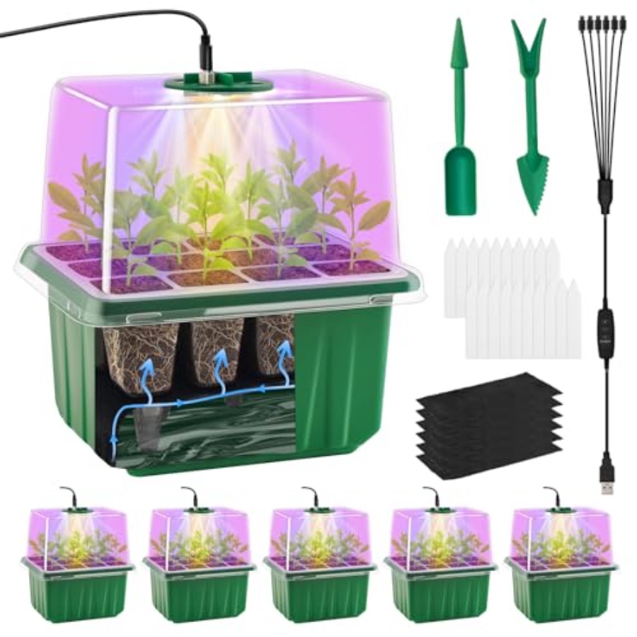 Seed Starter Tray - Taca do rozsady z oświetleniem, 6