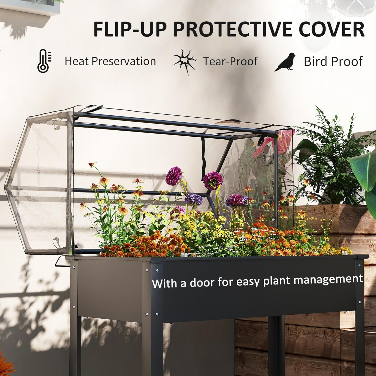 Do użytku na zewnątrz - Czarna – Raised Garden Bed recenzja i cena