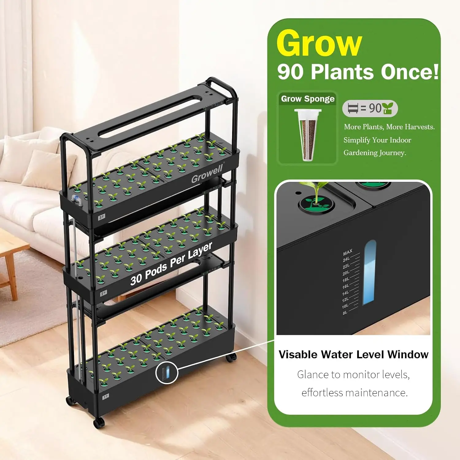 Duży zestaw do hydroponicznej  – Hydroponic Kit recenzja i cena